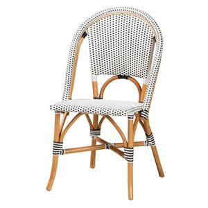 English Elm Classic French Bistro Rattan Chair with Woven Round Back for Patio or Dining B2750P470048