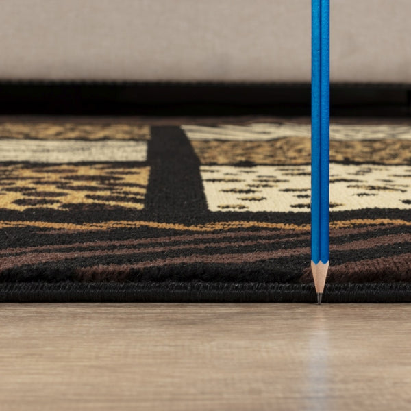 English Elm Tribes Multi Animal Print Area Rug - Stylish 2 Ft. X 3 Ft. Soft, Durable & Stain-Resistant Design B186P316763-GIGA