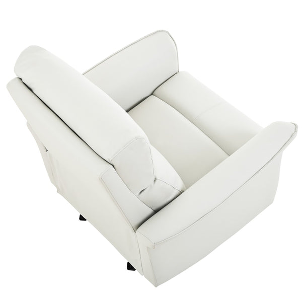 English Elm 270° Swivel Power Recliner Velvet Glider Rocker with Usb Ports for Living Room W1028S00063