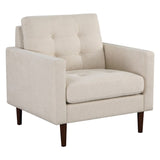 OSP Home Furnishings Grayburn Mid-Century Chair Cream