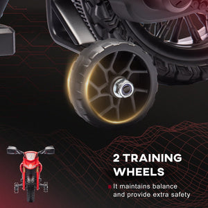 English Elm Qaba Kids Electric Dirt Bike 6v Battery Powered Ride on with Training Wheels Ages 3 to 8 Red W2225P249808
