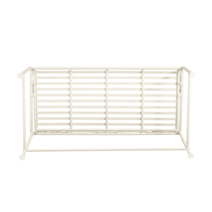 English Elm Christopher Knight Home® - Sunnydaze Iron Garden Bench with 41" Spacious Seating for Two, Timeless Elegant Outdoor Seating Design Matte White N775P206861W