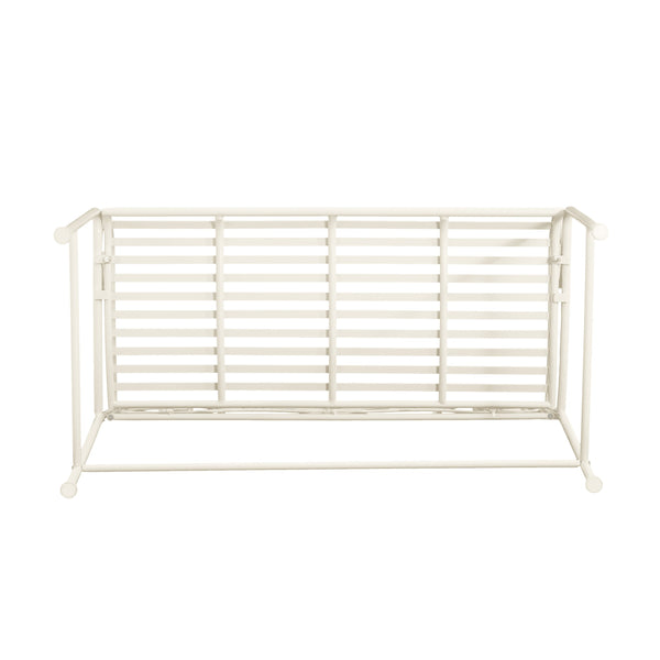 English Elm Christopher Knight Home® - Sunnydaze Iron Garden Bench with 41" Spacious Seating for Two, Timeless Elegant Outdoor Seating Design Matte White N775P206861W