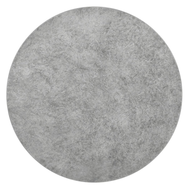 English Elm Laddie Eco-Friendly Weathered Gray End Table with 40mm Thick Cement Top, 19" Floor Clearance B2726P268056