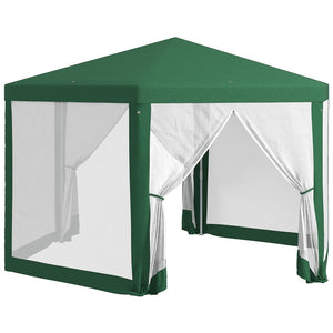 English Elm Outsunny 13' X 11' Hexagon Outdoor Party Tent - Uv-Resistant Canopy With Mesh Sidewalls & Accessories W2225P174143-GIGA