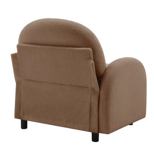 English Elm Vitoria Curved Modular Sectional Sofa Teddy Fleece Upholstery Cozy Living Room Seating W5656P454263