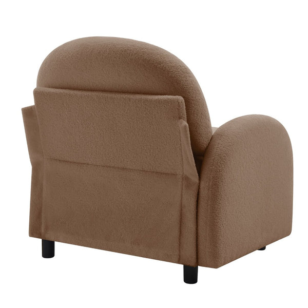 English Elm Vitoria Curved Modular Sectional Sofa Teddy Fleece Upholstery Cozy Living Room Seating W5656P454263