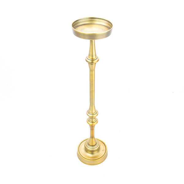 English Elm 26in. Steel Martini Side Tables Powder Coated Matte Patio Lounge Accent Set of 2 Antique Brass B2751P436403