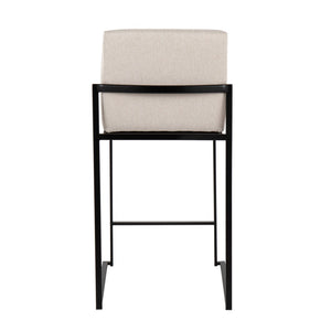 English Elm Contemporary High Back Upholstered Counter Stools with Steel Frame for Kitchen Island B202P221949