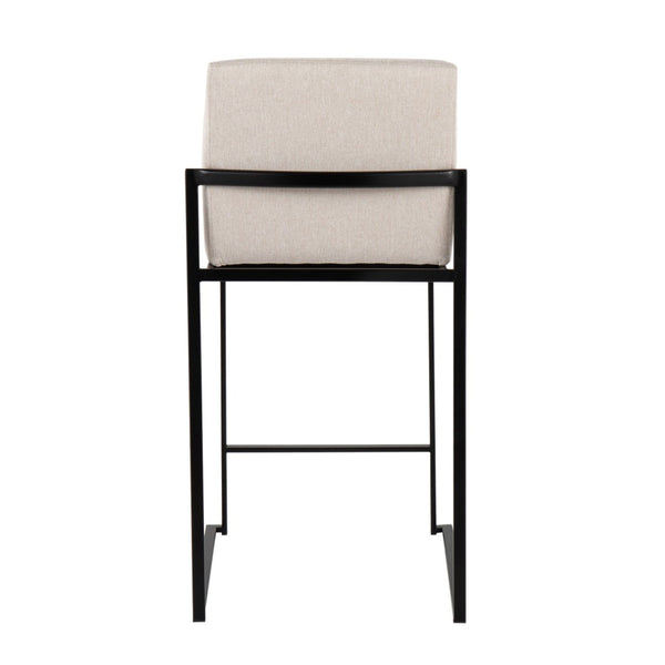 English Elm Contemporary High Back Upholstered Counter Stools with Steel Frame for Kitchen Island B202P221949