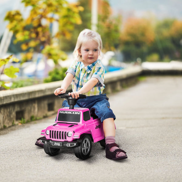 English Elm Aosom Toddler Foot to Floor Scoot Car with Engine Sounds Horn and Storage Seat W2225P217706