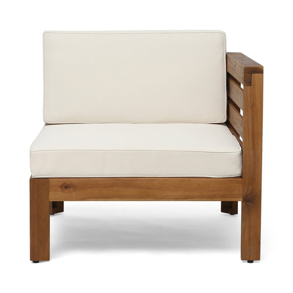 English Elm Cambridge Acacia Wood Outdoor L Shaped Sectional Sofa Set with Teak Finish Patio 63705.00BGE