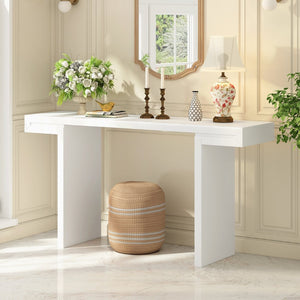 English Elm U-style 60 Inch Geometric Console Table Painted Mdf Foyer Entryway Living Room N711P303209K