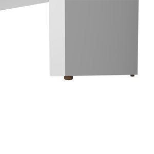 English Elm Roseland Compact White Desk for Living Room & Home Office — Minimalist Engineered Wood, Durable Surface B092P269940