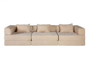 English Elm Compression Convertible Floor Sofa Bed - Stylish Chenille Modular Seating For Small Spaces & Guests W3723S00014