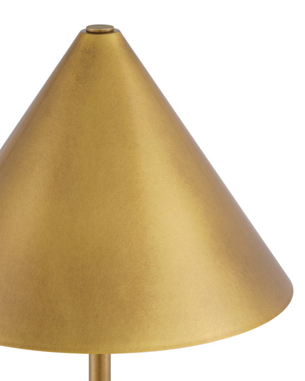 Currey & Company Journey Natural & Brass Cordless Table Lamp: Portable Elegance With Sophisticated Style & Functionality Gold Travertine ,Metal 6700-0014-currey-company