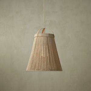 Parnell Pendant Light - Elegant Modern Design with Kraft Paper Twine and Frosted Glass Glow