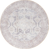 Unique Loom Timeless Paul Machine Made Medallion Rug Gray, Beige/Ivory 7' 7" x 7' 9"
