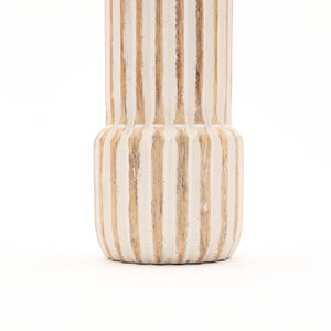 English Elm Decorative Wooden Centerpiece Candle Holder - Elegant Walnut Design For Cozy Ambiance & Style B346P336812