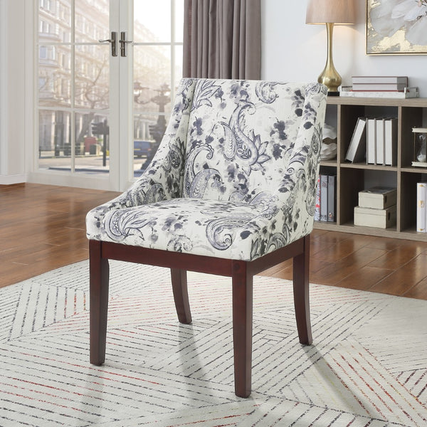 OSP Home Furnishings Monarch Dining Chair Paisley Charcoal