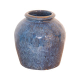 Ocean Blue Vintage Ceramic Pot