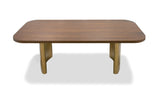 VIG Furniture Modrest Marjorie - Modern Walnut + Brushed Gold Rectangular Dining Table VGGMDT-1705-WAL