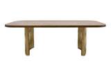 VIG Furniture Modrest Marjorie - Modern Walnut + Brushed Gold Rectangular Dining Table VGGMDT-1705-WAL