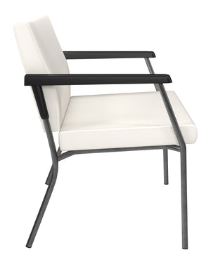 OSP Home Furnishings Bariatric Big and Tall Guest Chair with Reinforced Metal Frame for Waiting Rooms Snow BC9603-R101