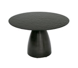 VIG Furniture Modrest Calexico - Contemporary Black Wave Glass Round Dining Table VGGMDT-1717