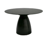 VIG Furniture Modrest Calexico - Contemporary Black Wave Glass Round Dining Table VGGMDT-1717