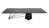 VIG Furniture Modrest Elkhorn - Glam Black Ash + Stainless Steel 126" Dining Table VGGMDT-1599