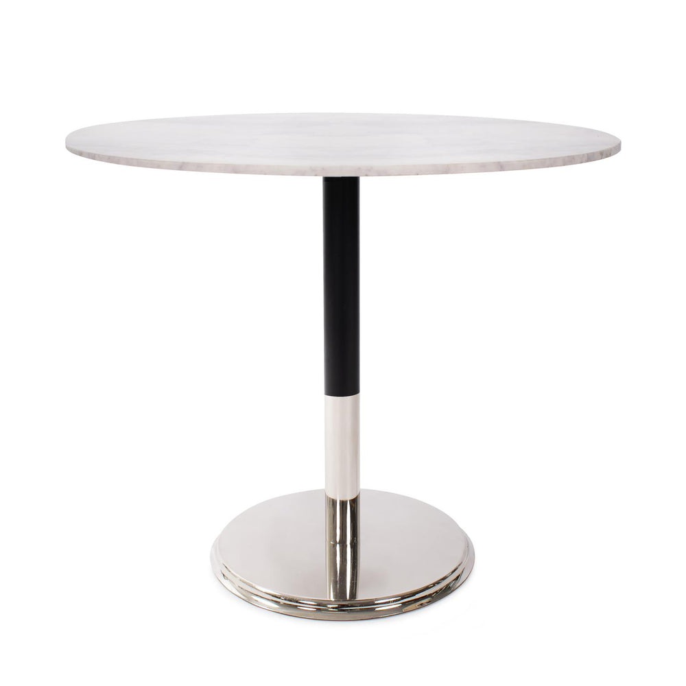 Howard Elliott Micca Bistro Table With Elegant Marble Top And Striking Base For Timeless Beauty In Any Space Black Metal,Marble 81034-howard-elliott