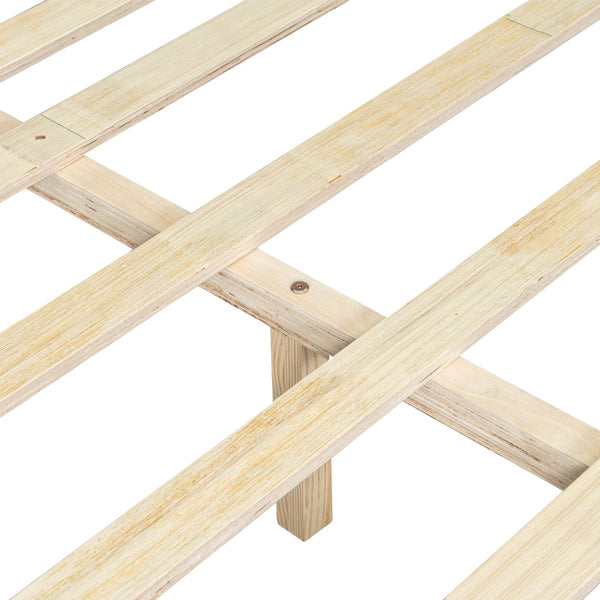 English Elm Christopher Knight Home® - King Solid Wood King Size Bed with Slat Headboard, Dual Side Storage & Display Shelves, Sturdy Comfort N758K532021N