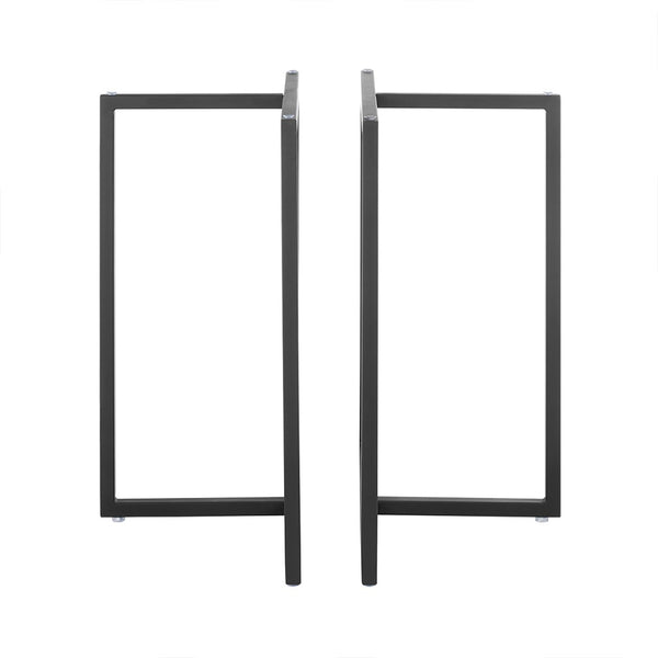 Eurostyle Legend Dining Table Base - Versatile Twin Pack For Contemporary Spaces With Adjustable Feet Stability Matte Black Steel 81040blk