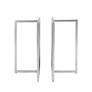 Eurostyle Legend Dining Table Base - Versatile Twin Pack For Contemporary Spaces With Adjustable Feet Stability Chrome Chrome Steel 81040chrm