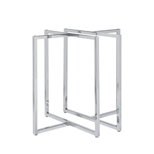 Eurostyle Legend Dining Table Base - Versatile Twin Pack For Contemporary Spaces With Adjustable Feet Stability Chrome Chrome Steel 81040chrm