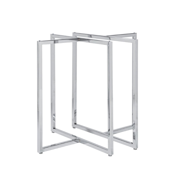 Eurostyle Legend Dining Table Base - Versatile Twin Pack For Contemporary Spaces With Adjustable Feet Stability Chrome Chrome Steel 81040chrm