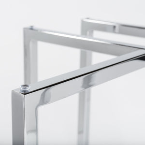 Eurostyle Legend Dining Table Base - Versatile Twin Pack For Contemporary Spaces With Adjustable Feet Stability Chrome Chrome Steel 81040chrm