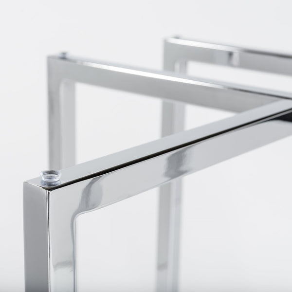 Eurostyle Legend Dining Table Base - Versatile Twin Pack For Contemporary Spaces With Adjustable Feet Stability Chrome Chrome Steel 81040chrm