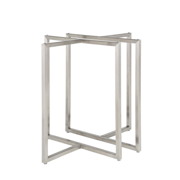 Eurostyle Legend Dining Table Base - Versatile Twin Pack For Contemporary Spaces With Adjustable Feet Stability Brushed Stainless Steel Stainless Steel 81042ss