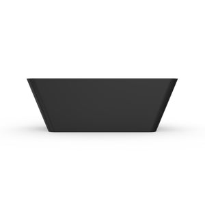 English Elm 67 Inch Stone Resin Freestanding Soaking Tub Matte White Spa Bath for Bathroom W1613P358125