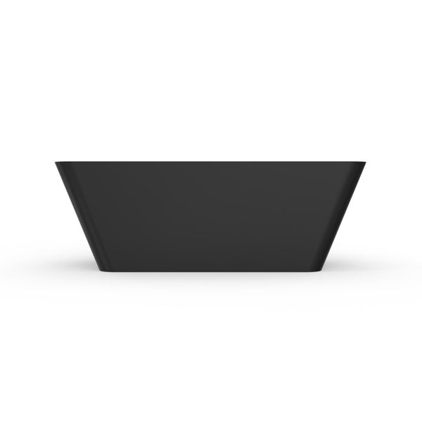 English Elm 67 Inch Stone Resin Freestanding Soaking Tub Matte White Spa Bath for Bathroom W1613P358125