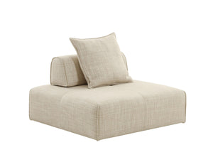 VIG Furniture Divani Casa Mondo - Modern Modular Beige Fabric Armless Seat VGOD-ZW-22033-BGE
