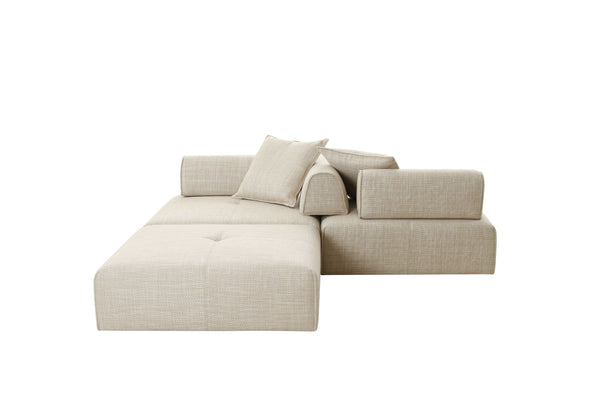 VIG Furniture Divani Casa Mondo - Modern Modular Beige Fabric Armless Seat VGOD-ZW-22033-BGE
