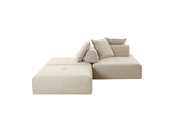 VIG Furniture Divani Casa Mondo - Modern Modular Beige Fabric Armless Seat VGOD-ZW-22033-BGE
