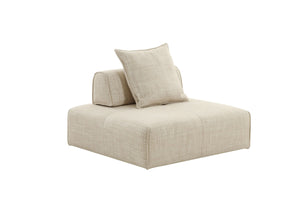 VIG Furniture Divani Casa Mondo - Modern Modular Beige Fabric Armless Seat VGOD-ZW-22033-BGE