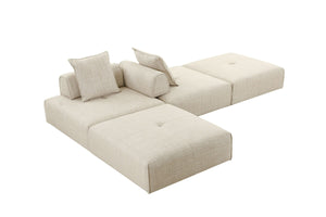 VIG Furniture Divani Casa Mondo - Modern Modular Beige Fabric Armless Seat VGOD-ZW-22033-BGE