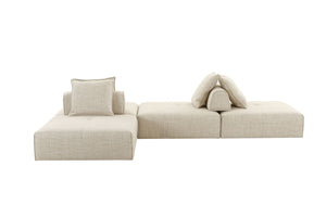 VIG Furniture Divani Casa Mondo - Modern Modular Beige Fabric Armless Seat VGOD-ZW-22033-BGE