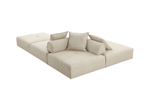 VIG Furniture Divani Casa Mondo - Modern Modular Beige Fabric Armless Seat VGOD-ZW-22033-BGE