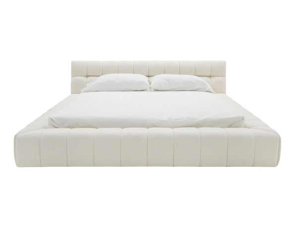 VIG Furniture Divani Casa Tyree - Modern Tufted Off-White Fabric Bed VGOD-DY-22116-BED
